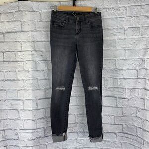 Arizona jean Co distressed jeans black sz 1